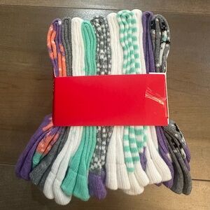 Rampage Girls' Crew Socks - holiday collection 10 pairs